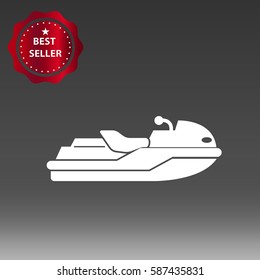 Jet Ski Vector Icon Illustration