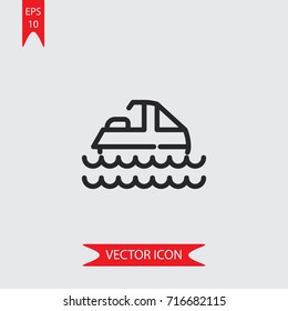 Jet ski vector icon, illustration symbol