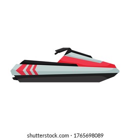 Jet ski vector icon.Cartoon vector icon isolated on white background jet ski.