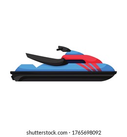 Jet ski vector icon.Cartoon vector icon isolated on white background jet ski.