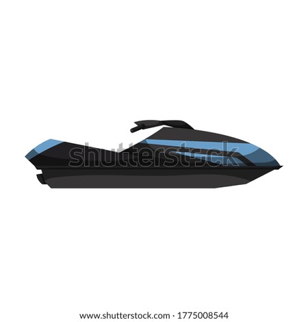Jet ski vector icon.Cartoon vector icon isolated on white background jet ski.