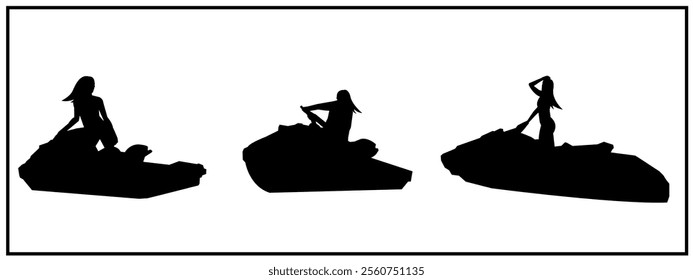 jet ski vector illustration on white background.