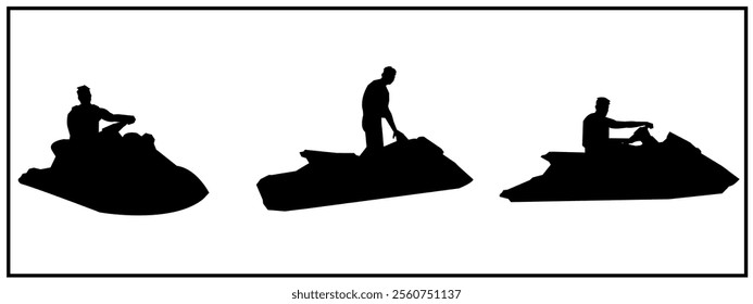 jet ski vector illustration on white background.