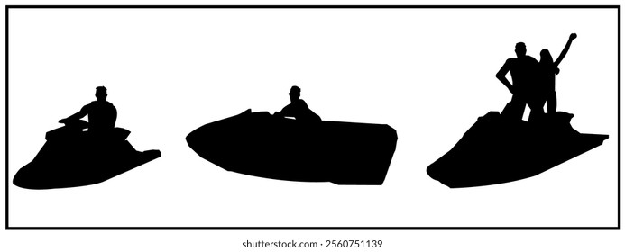 jet ski vector illustration on white background.