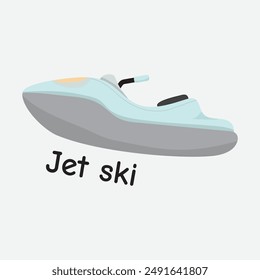 Ilustración vectorial de Jet Ski para deportes acuáticos