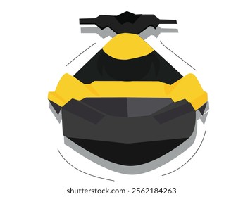 Jet Ski Vector Illustration.A vibrant jet ski, ideal for water sports,