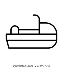 Jet ski Vector Line Icon Design