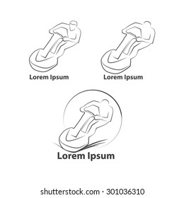 jet ski vector logo design template, Isolated on a white background