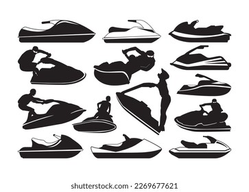 Jet Ski vector For Print, Jet Ski Clipart, Jet Ski vector Illustration