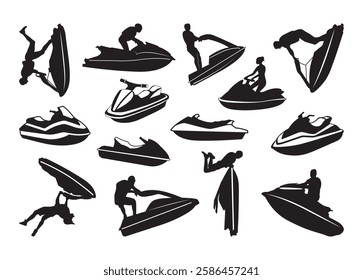 Jet Ski Vector For Print, Jet Ski Clipart, Jet Ski Vector Illustration