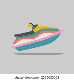 Jet Ski for Water Sport Icon Vector