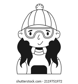 Jet ski woman athlete icon. water sport activity avatar 
