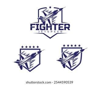 jet speed logo set illustration