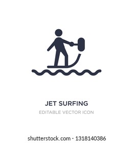 jet surfing icon on white background. Simple element illustration from Sports concept. jet surfing icon symbol design.