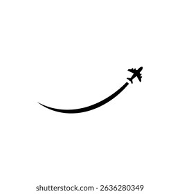 Jet trail path through sky showing aircraft flight and movement