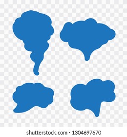 Jet trailing smoke isolated. Steam, cloud and smoke icons 