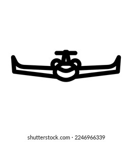 jet transport vehicle line icon vector. jet transport vehicle sign. isolated contour symbol black illustration