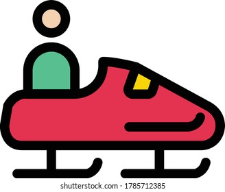 jet vector flat color icon 