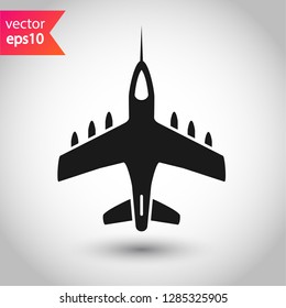 Jet vector icon. Plane icon. Transport plane vector sign EPS 10