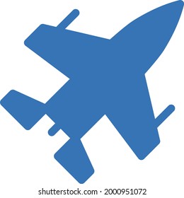 jet with white background.jet is a symbol of millitary.glyph colour icon.