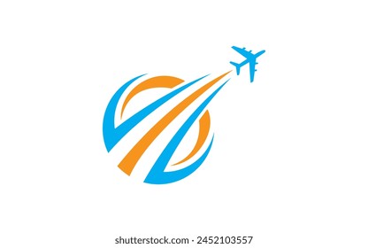 Jet World Logo Template plane logo design simple modern logo design