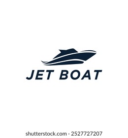 Jetboat Speed Boat Watercraft Logo Modern illustration