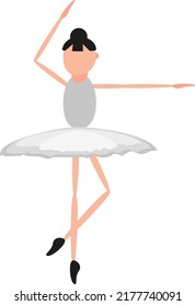 Jete Ballettzug, Illustration, Vektorgrafik auf weißem Hintergrund.