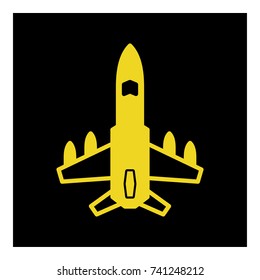 jet-fighter icon vector