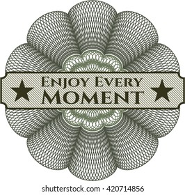 Jet-lag badge with denim texture