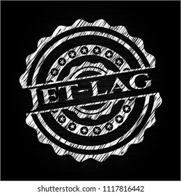 Jet-lag with chalkboard texture