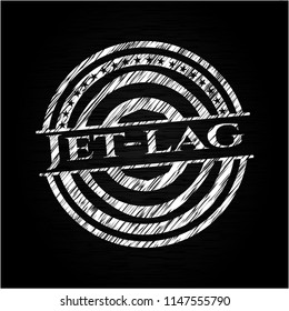 Jet-lag with chalkboard texture