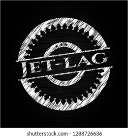 Jet-lag with chalkboard texture