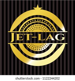 Jet-lag gold badge or emblem