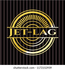 Jet-lag gold shiny emblem