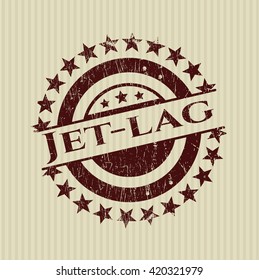 Jet-lag grunge stamp