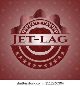 Jet-lag retro red emblem