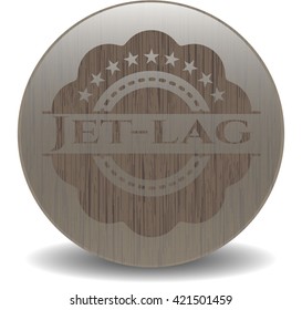 Jet-lag retro wood emblem