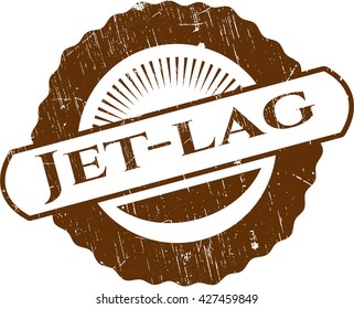 Jet-lag rubber grunge stamp