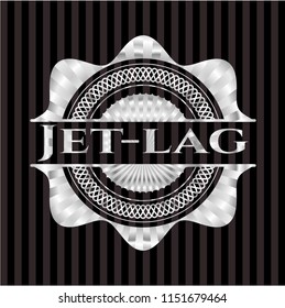 Jet-lag silver shiny emblem
