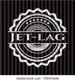Jet-lag silver shiny emblem