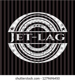 Jet-lag silvery shiny badge