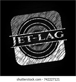 Jet-lag written on a blackboard