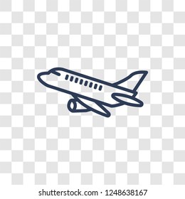 jetliner icon. Trendy linear jetliner logo concept on transparent background from Transportation collection