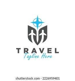 Jetliner Transport Vektorgrafik Logo-Design mit Buchstabe U