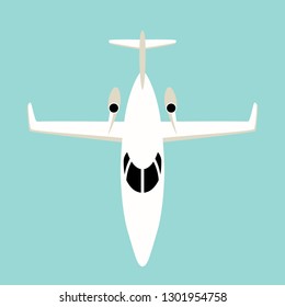 jetliner ,vector illustration , flat style ,front view