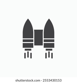 Jetpack black solid vecor icon