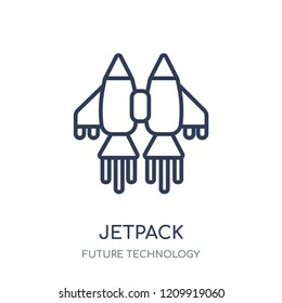Jetpack icon. Jetpack linear symbol design from Future technology collection.