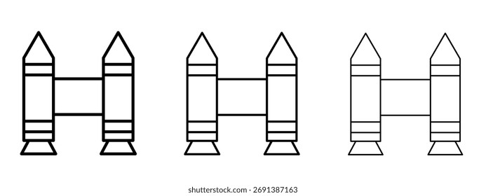 Jetpack icon in outline stroke style symbol.