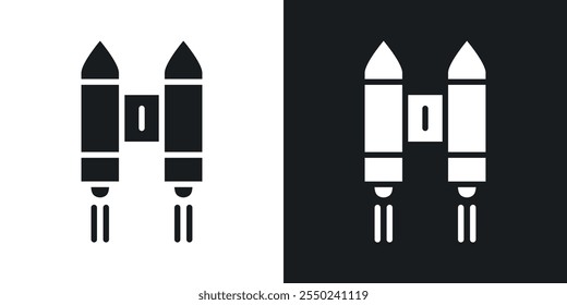 Jetpack icon pack in black color.