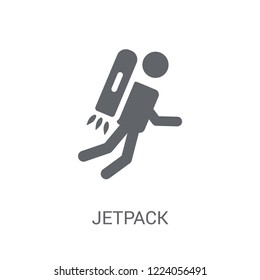 Jetpack icon. Trendy Jetpack logo concept on white background from Artificial Intelligence collection. Suitable for use on web apps, mobile apps and print media.